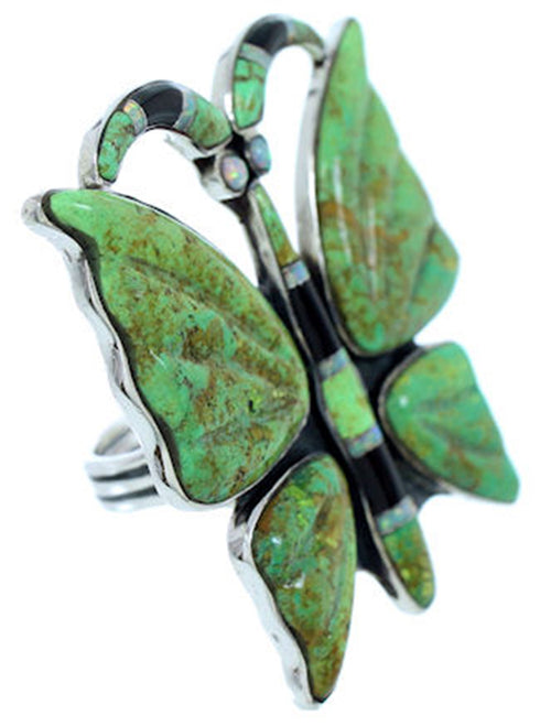 Multicolor Silver Butterfly Large Statement Ring Size 7-3/4 YS72608